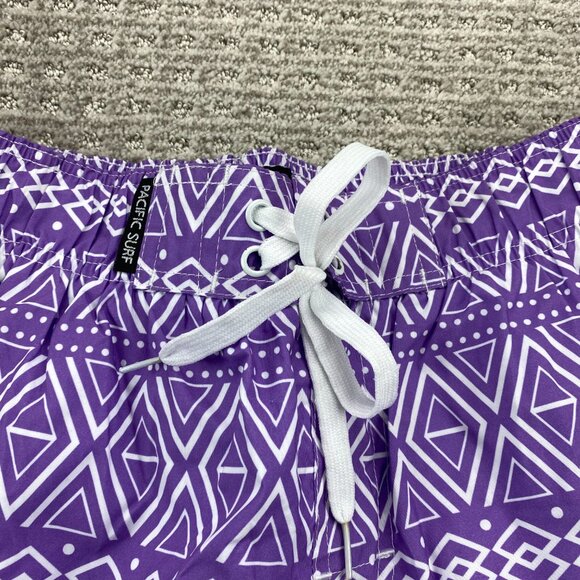 Vintage Pacific Surf Swim Trunks Men Small S Purple Bathing Suit Short Pants - Picture 4 of 12